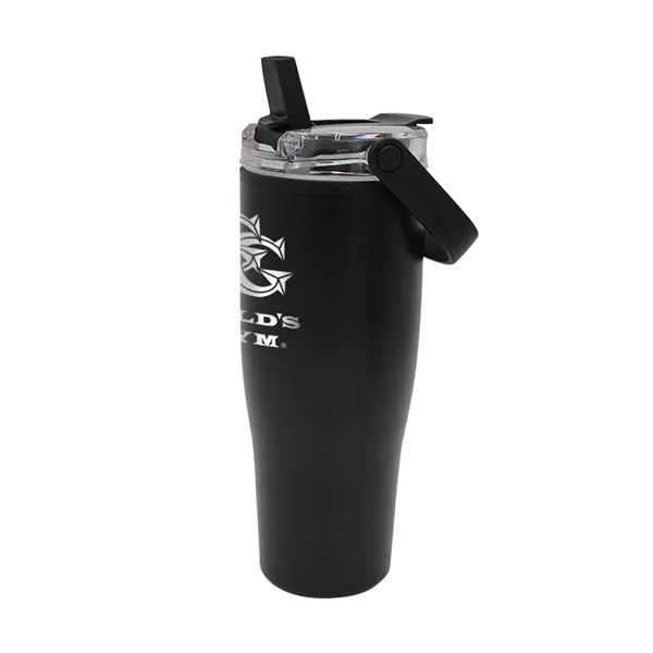 30 Oz. Recycled Tumbler with Handle Lid, Laser, Premium... from ASI 30270 Aakron Line