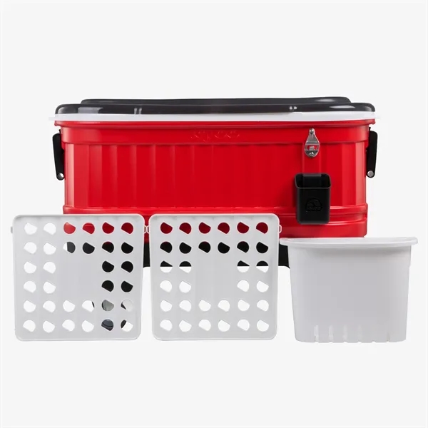 This rolling cooler is part bar cart, part ice chest, and... from ASI 76730 Peerless Umbrella Co Inc