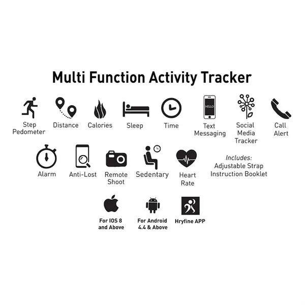 Activity Tracker Wristband 2.0, Full Color Digital... from ASI 30270 Aakron Line