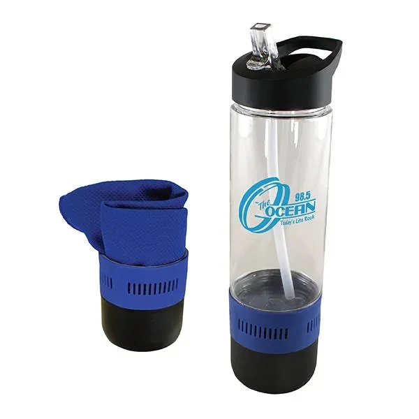 17 oz. Co-Poly Bottle with Cooling Towel... from ASI 30270 Aakron Line