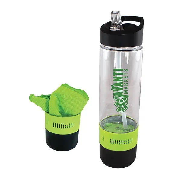 17 oz. Co-Poly Bottle with Cooling Towel... from ASI 30270 Aakron Line
