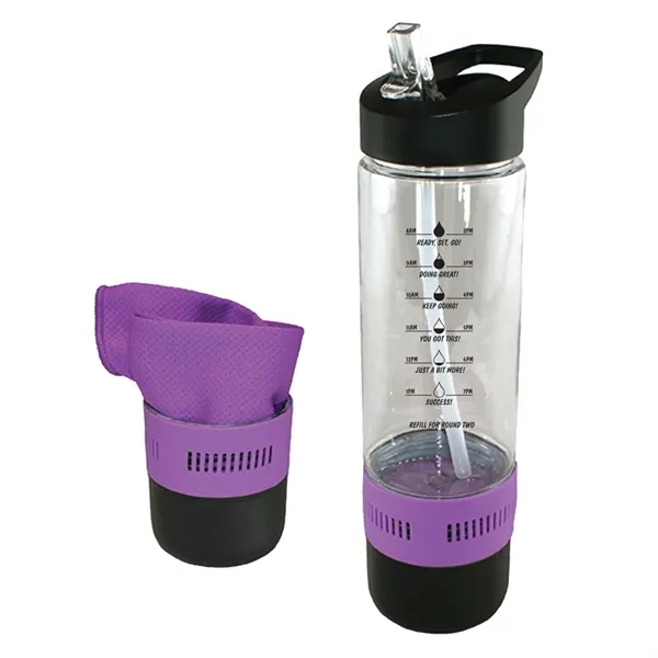 17 oz. Co-Poly Bottle with Cooling Towel... from ASI 30270 Aakron Line