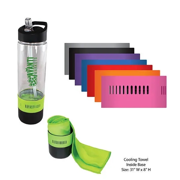 17 oz. Co-Poly Bottle with Cooling Towel... from ASI 30270 Aakron Line