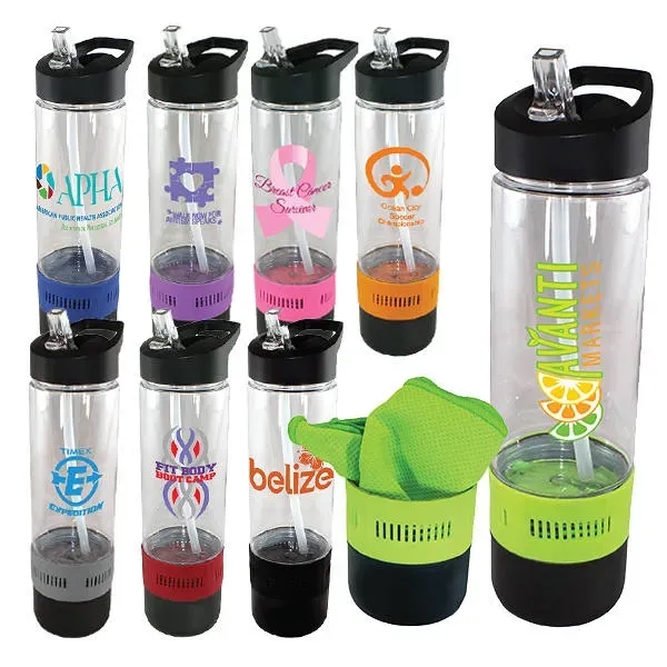 17 oz. Co-Poly Bottle with Cooling Towel... from ASI 30270 Aakron Line