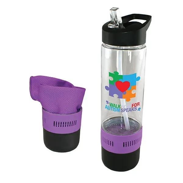 17 oz. Co-Poly Bottle with Cooling Towel, Full Color Digital... from ASI 30270 Aakron Line