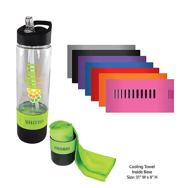 17 oz. Co-Poly Bottle with Cooling Towel, Full Color Digital... from ASI 30270 Aakron Line