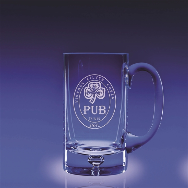 14 oz. hand-blown crystal mug with handle, air bubble in its... from ASI 62985 J. Charles