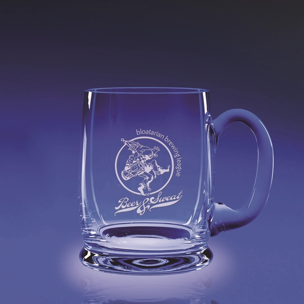 18 oz. hand-blown crystal bee mug with handle, deep etch or... from ASI 62985 J. Charles