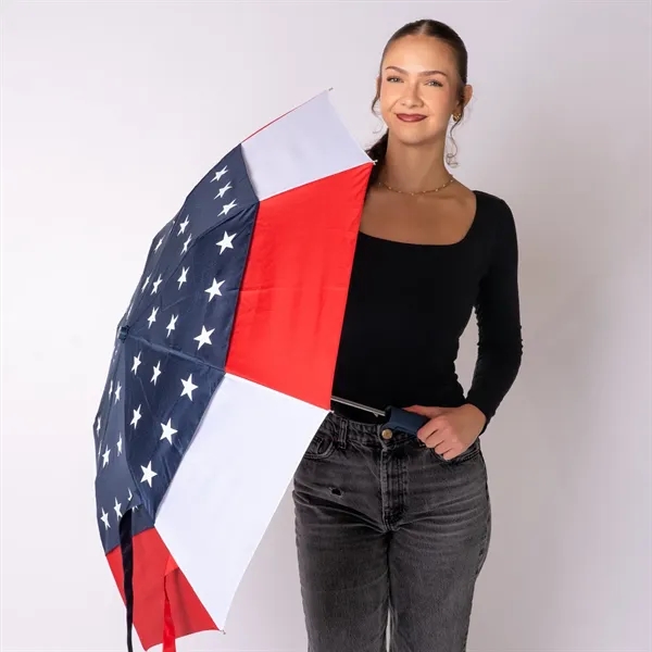 The canopy uses sustainable rPET fabric, and the umbrella finishes with... from ASI 76730 Peerless Umbrella Co Inc