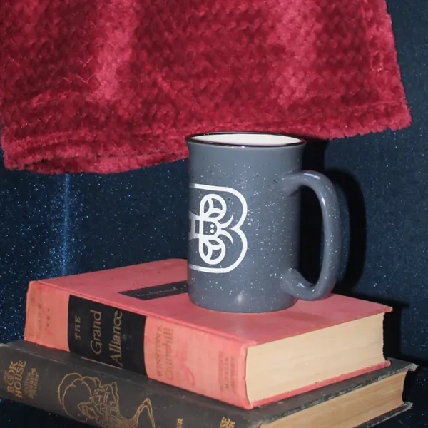 Tall mug with retro granite design that holds up to 14... from ASI 61125 Hit Promotional Products / Hit®