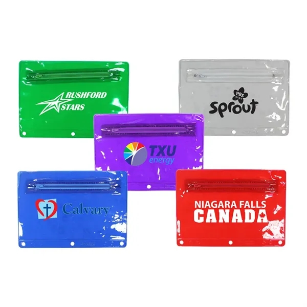 Premium Vinyl Zippered Pack, Transparent Colors... from ASI 30270 Aakron Line