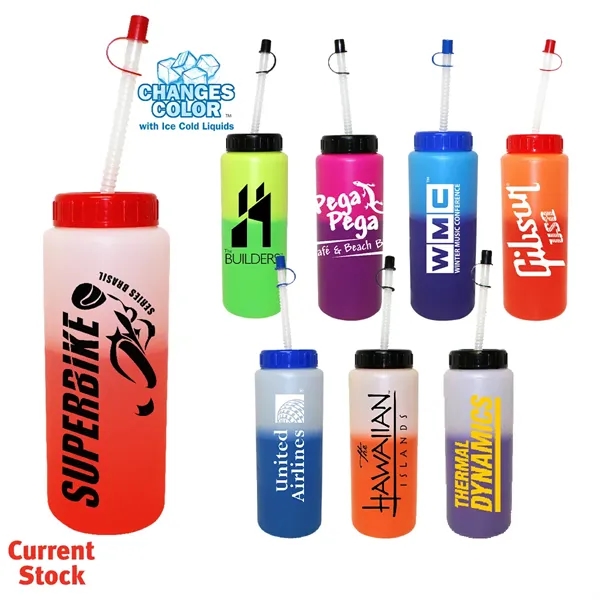 Mood™ 32 oz. Sports Bottle with Flexible Straw... from ASI 30270 Aakron Line