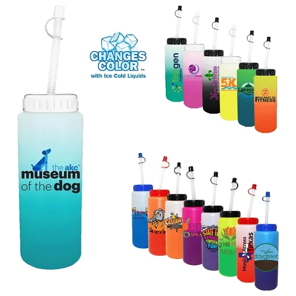 Mood™ 32 oz. Sports Bottle with Flexible Straw... from ASI 30270 Aakron Line