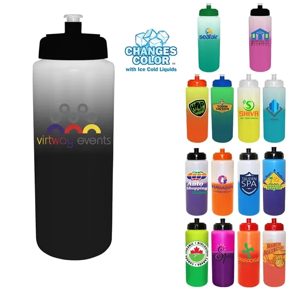 Mood™ 32 oz. Sports Bottle with Push 'n Pull Cap... from ASI 30270 Aakron Line