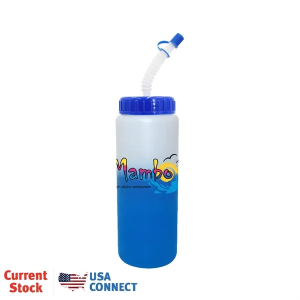 Mood™ 32 oz. Sports Bottle With Flexible Straw, Full Color... from ASI 30270 Aakron Line
