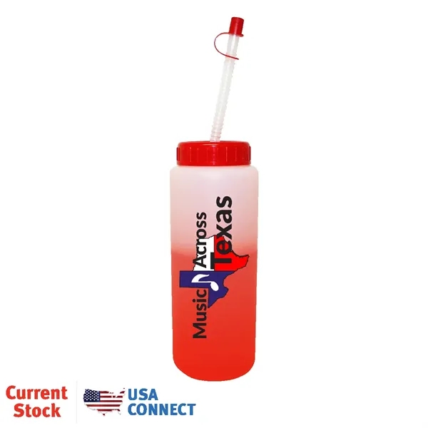 Mood™ 32 oz. Sports Bottle With Flexible Straw, Full Color... from ASI 30270 Aakron Line