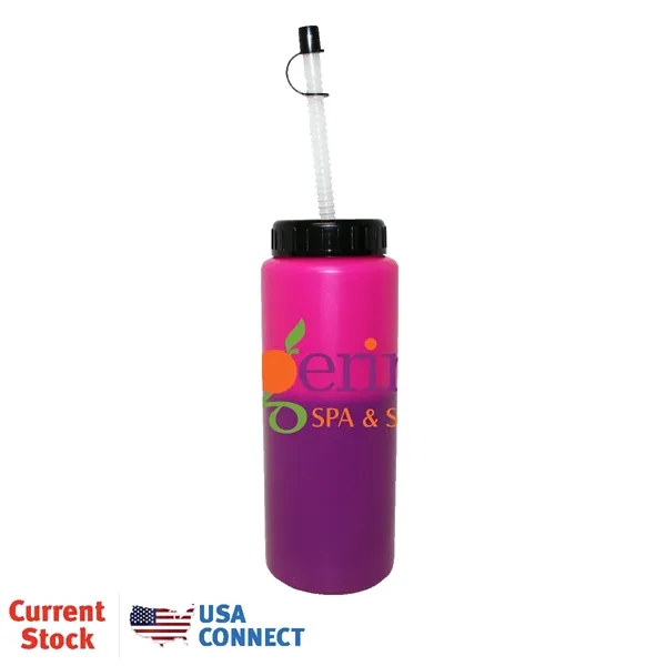 Mood™ 32 oz. Sports Bottle With Flexible Straw, Full Color... from ASI 30270 Aakron Line