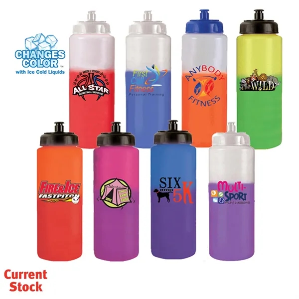 Mood™ 32 oz. Sports Bottle With Push 'n Pull Cap, Full... from ASI 30270 Aakron Line