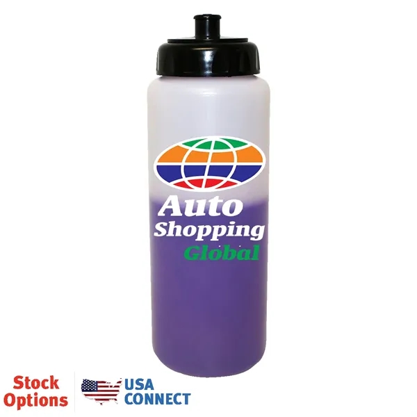 Mood™ 32 oz. Sports Bottle With Push 'n Pull Cap, Full... from ASI 30270 Aakron Line
