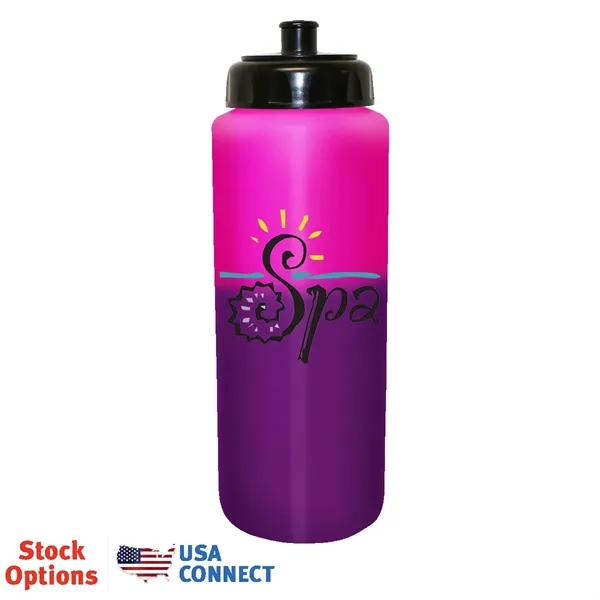 Mood™ 32 oz. Sports Bottle With Push 'n Pull Cap, Full... from ASI 30270 Aakron Line