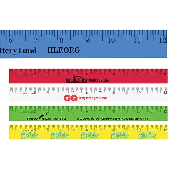 12" Enamel Wood Ruler - English Scale... from ASI 30270 Aakron Line