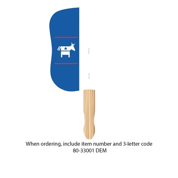 Hourglass Shape Hand Fan, Full Color Digital... from ASI 30270 Aakron Line