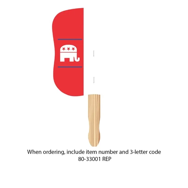 Hourglass Shape Hand Fan, Full Color Digital... from ASI 30270 Aakron Line