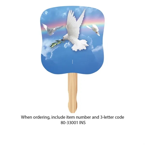 Hourglass Shape Hand Fan, Full Color Digital... from ASI 30270 Aakron Line