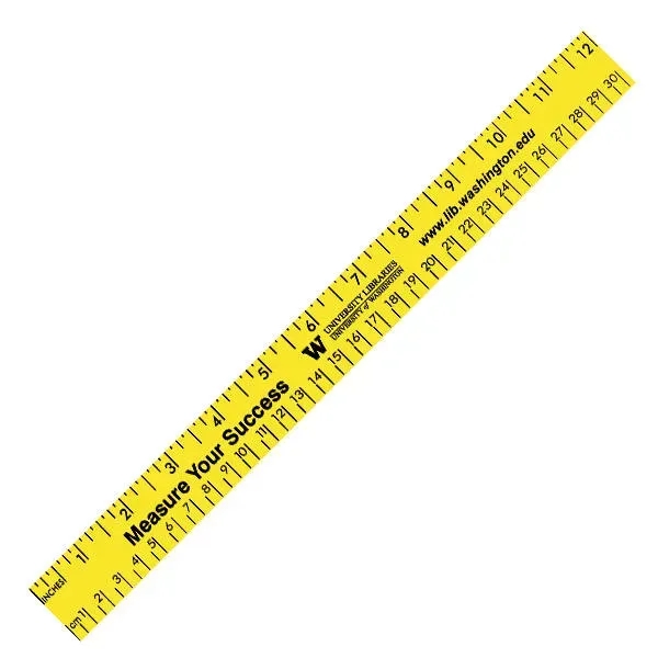 12" Enamel Wood Ruler - English & Metric Scale... from ASI 30270 Aakron Line