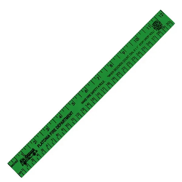 12" Enamel Wood Ruler - English & Metric Scale... from ASI 30270 Aakron Line