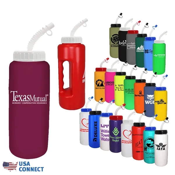 32 oz Grip Bottle with Flexible Straw Updated 123... from ASI 30270 Aakron Line