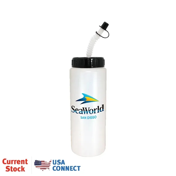 32oz. Sports Bottle With Flexible Straw, Full Color Digital... from ASI 30270 Aakron Line
