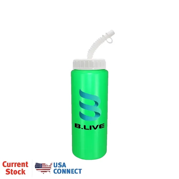 32oz. Sports Bottle With Flexible Straw, Full Color Digital... from ASI 30270 Aakron Line