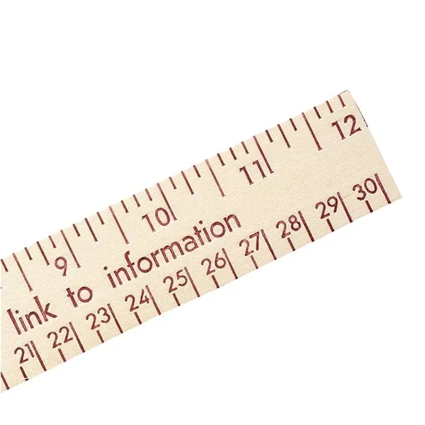 12" Natural Finish Wood Ruler - English And Metric Scale... from ASI 30270 Aakron Line