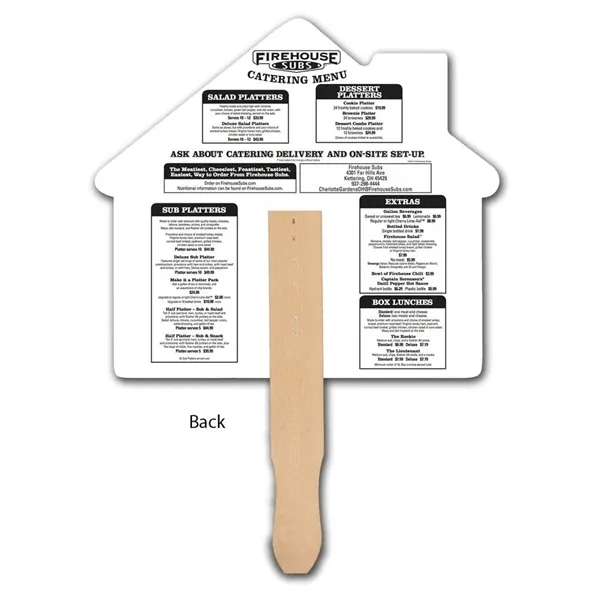 House Shape Hand Fan, Full Color Digital... from ASI 30270 Aakron Line