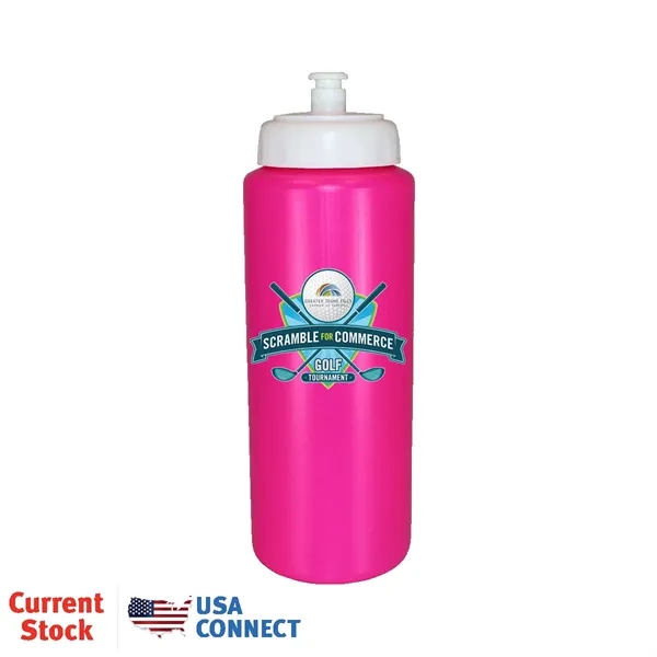 32oz. Sports Bottle w/Push 'n Pull Cap, Full Color Digital... from ASI 30270 Aakron Line