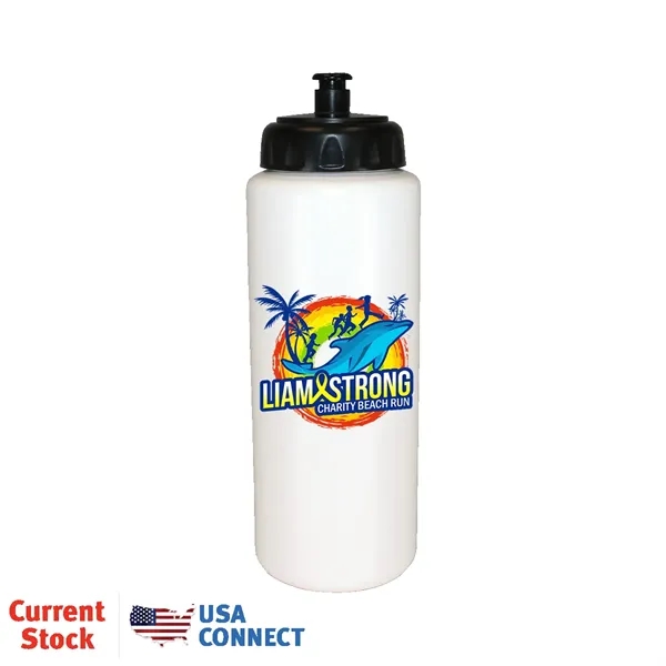 32oz. Sports Bottle w/Push 'n Pull Cap, Full Color Digital... from ASI 30270 Aakron Line