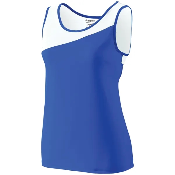 Women's accelerate jersey featuring moisture wicking and self-fabric binding at the... from ASI 37461 Augusta Sportswear / Augusta Sportswear, Inc. d/b/a Momentec Brands