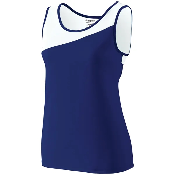 Women's accelerate jersey featuring moisture wicking and self-fabric binding at the... from ASI 37461 Augusta Sportswear / Augusta Sportswear, Inc. d/b/a Momentec Brands