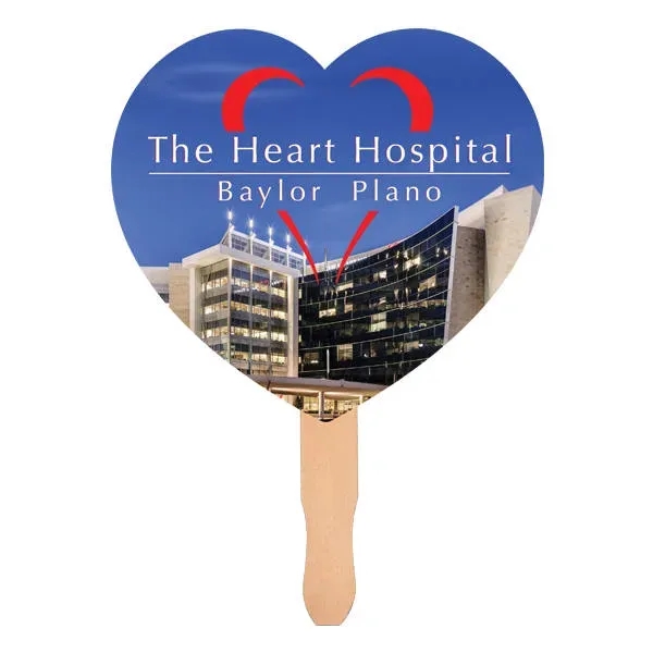 Heart Shape Hand Fan, Full Color Digital... from ASI 30270 Aakron Line