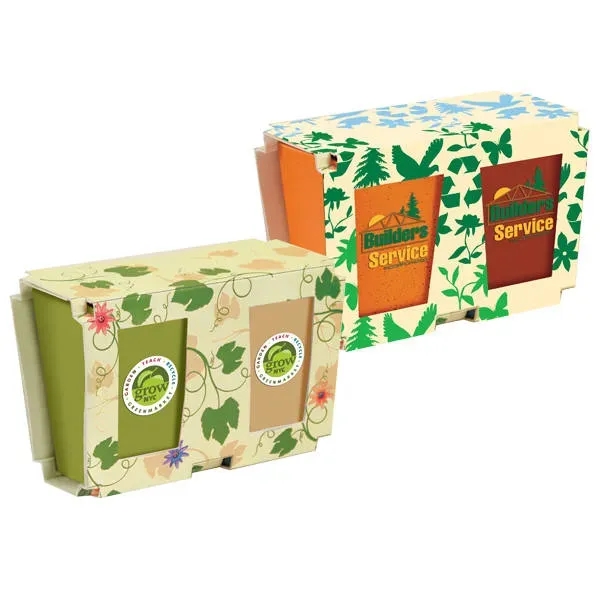 Promo Planter, 2-Pack Planter Set, Full Color Digital... from ASI 30270 Aakron Line