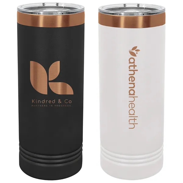 Polar Camel stainless steel 22-ounce insulated ION-Plated tumbler with sliding lid.... from ASI 74601 Calico