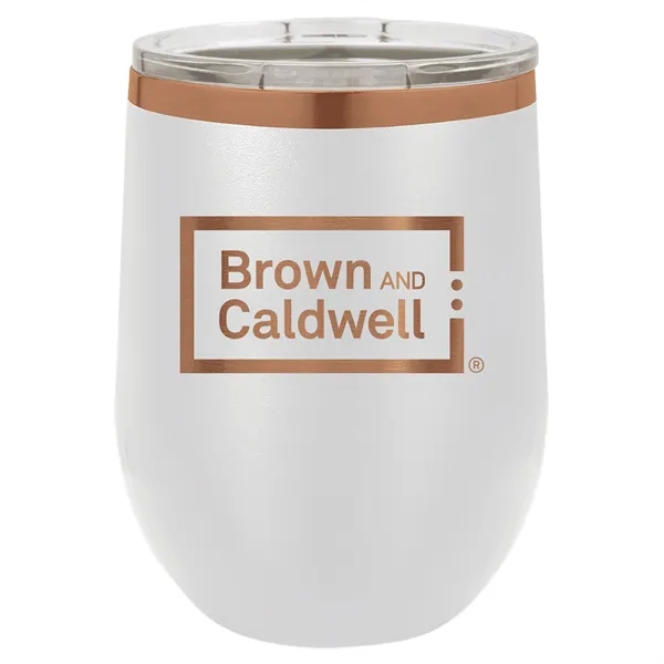 Ion-plated stainless steel stemless 12 ounce insulated stemless wine tumbler with... from ASI 74601 Calico