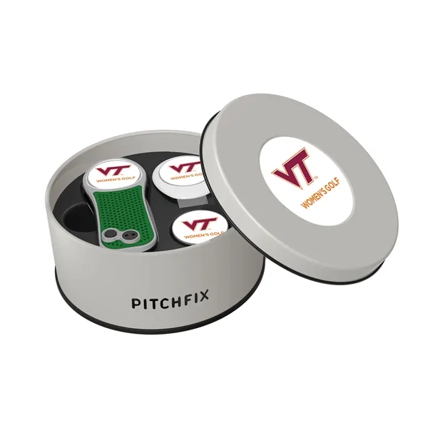 Pitchfix Hybrid Golf Divot Repair tool in deluxe round gift tin... from ASI 52263 EMT