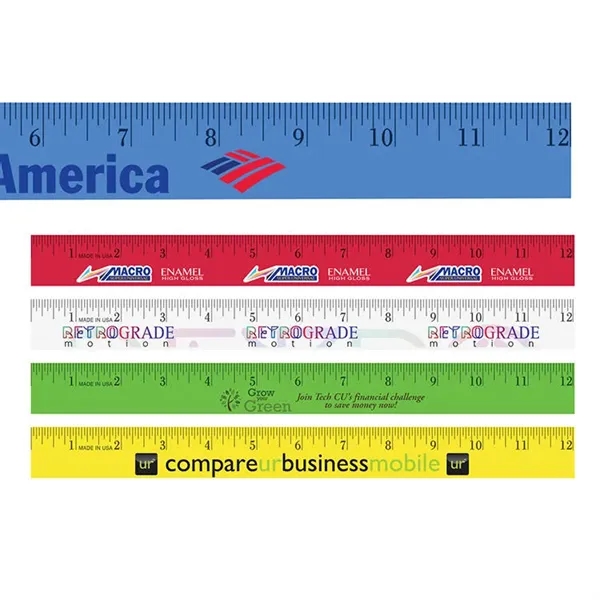 12" Enamel Wood Ruler, Full Color Digital... from ASI 30270 Aakron Line