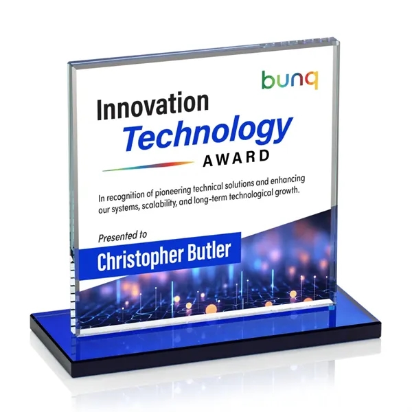 Bold Sahara VividPrint™ Award features a 0.5” thick Starfire crystal mounted... from ASI 84592 St Regis Group / St Regis