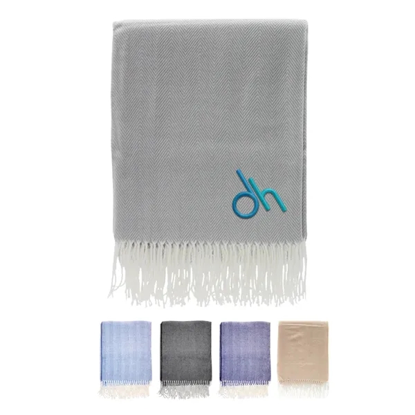 Eastport herringbone blanket for cozying up on the couch or adding... from ASI 61125 Hit Promotional Products / Hit®