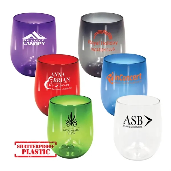 12 oz. Plastic Stemless Wine Glass... from ASI 30270 Aakron Line