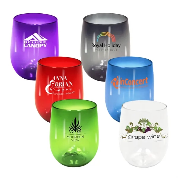 12 oz. Plastic Stemless Wine Glass... from ASI 30270 Aakron Line