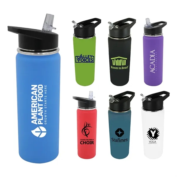 Halcyon® 20 oz. Sports Bottle with Flip Straw Lid... from ASI 30270 Aakron Line